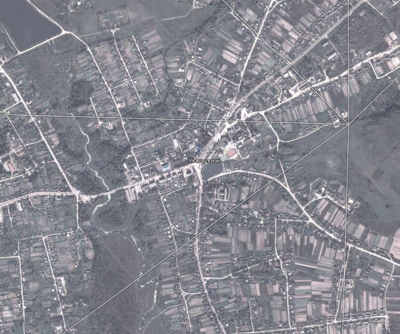 Карта Хвастович со спутника